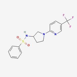 N-(1-(5-(trifluoromethyl)pyridin-2-yl)pyrrolidin-3-yl)benzenesulfonamide