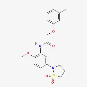 N-(5-(1,1-dioxidoisothiazolidin-2-yl)-2-methoxyphenyl)-2-(m-tolyloxy)acetamide