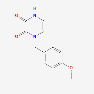 4-[(4-methoxyphenyl)methyl]-1H-pyrazine-2,3-dione