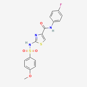 N-(4-fluorophenyl)-2-(4-methoxyphenylsulfonamido)thiazole-4-carboxamide