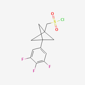 [3-(3,4,5-Trifluorophenyl)-1-bicyclo[1.1.1]pentanyl]methanesulfonyl chloride