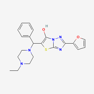 5-((4-Ethylpiperazin-1-yl)(phenyl)methyl)-2-(furan-2-yl)thiazolo[3,2-b][1,2,4]triazol-6-ol