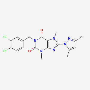 1-(3,4-dichlorobenzyl)-8-(3,5-dimethyl-1H-pyrazol-1-yl)-3,7-dimethyl-1H-purine-2,6(3H,7H)-dione