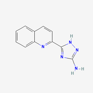molecular formula C11H9N5 B2998391 3-(quinolin-2-yl)-1H-1,2,4-triazol-5-amine CAS No. 1018458-44-0