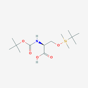 molecular formula C14H29NO5Si B2998416 N-(tert-Butoxycarbonyl)-O-(tert-butyldimethylsilyl)serine CAS No. 90181-25-2