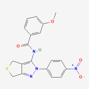 3-methoxy-N-(2-(4-nitrophenyl)-4,6-dihydro-2H-thieno[3,4-c]pyrazol-3-yl)benzamide