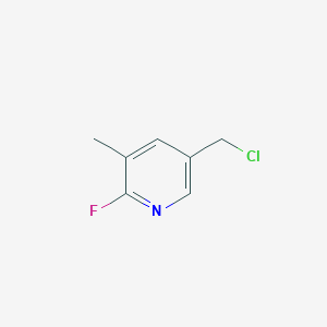 molecular formula C7H7ClFN B2998424 5-(Chloromethyl)-2-fluoro-3-methylpyridine CAS No. 1260812-45-0