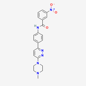 molecular formula C22H22N6O3 B2998427 N-(4-(6-(4-methylpiperazin-1-yl)pyridazin-3-yl)phenyl)-3-nitrobenzamide CAS No. 941983-36-4