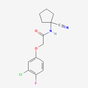 molecular formula C14H14ClFN2O2 B2998436 2-(3-chloro-4-fluorophenoxy)-N-(1-cyanocyclopentyl)acetamide CAS No. 902801-95-0