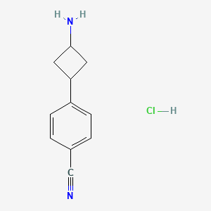 4-(3-Aminocyclobutyl)benzonitrile;hydrochloride