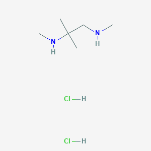 molecular formula C6H18Cl2N2 B2998443 1-N,2-N,2-Trimethylpropane-1,2-diamine;dihydrochloride CAS No. 2411262-11-6