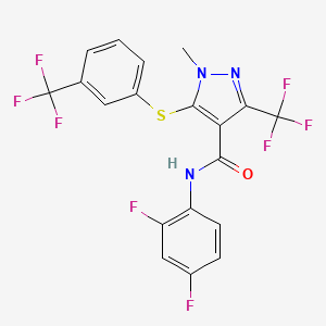 N-(2,4-difluorophenyl)-1-methyl-3-(trifluoromethyl)-5-{[3-(trifluoromethyl)phenyl]sulfanyl}-1H-pyrazole-4-carboxamide