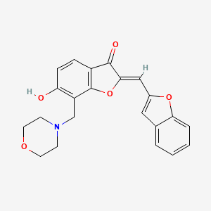 (Z)-2-(benzofuran-2-ylmethylene)-6-hydroxy-7-(morpholinomethyl)benzofuran-3(2H)-one