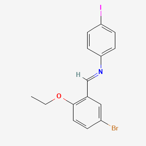 N-[(E)-(5-bromo-2-ethoxyphenyl)methylidene]-4-iodoaniline
