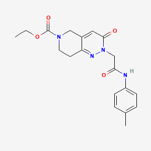 ethyl 2-{2-[(4-methylphenyl)amino]-2-oxoethyl}-3-oxo-3,5,7,8-tetrahydropyrido[4,3-c]pyridazine-6(2H)-carboxylate