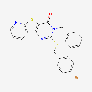 3-benzyl-2-((4-bromobenzyl)thio)pyrido[3',2':4,5]thieno[3,2-d]pyrimidin-4(3H)-one