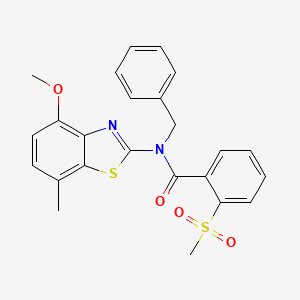N-benzyl-N-(4-methoxy-7-methylbenzo[d]thiazol-2-yl)-2-(methylsulfonyl)benzamide