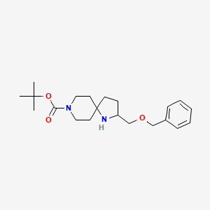 molecular formula C21H32N2O3 B2998496 tert-Butyl 2-((benzyloxy)methyl)-1,8-diazaspiro[4.5]decane-8-carboxylate CAS No. 1823271-87-9