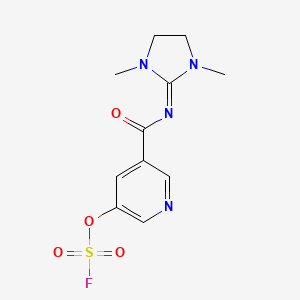 B2998498 3-[(1,3-Dimethylimidazolidin-2-ylidene)carbamoyl]-5-fluorosulfonyloxypyridine CAS No. 2418671-50-6