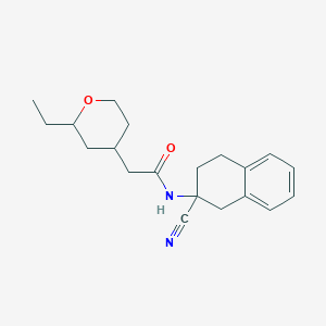 N-(2-Cyano-3,4-dihydro-1H-naphthalen-2-yl)-2-(2-ethyloxan-4-yl)acetamide