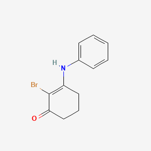 molecular formula C12H12BrNO B2998514 2-Bromo-3-(phenylamino)cyclohex-2-EN-1-one CAS No. 1020252-35-0