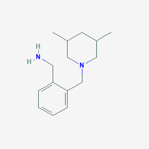 {2-[(3,5-Dimethylpiperidin-1-yl)methyl]phenyl}methanamine