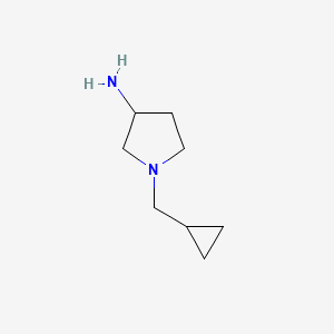 molecular formula C8H16N2 B2998516 1-(Cyclopropylmethyl)pyrrolidin-3-amine CAS No. 72135-44-5