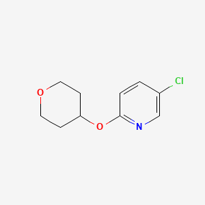 molecular formula C10H12ClNO2 B2998531 5-Chloro-2-(oxan-4-yloxy)pyridine CAS No. 1485011-56-0