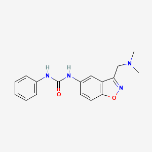 molecular formula C17H18N4O2 B2998532 1-[3-[(Dimethylamino)methyl]-1,2-benzoxazol-5-yl]-3-phenylurea CAS No. 2379984-94-6