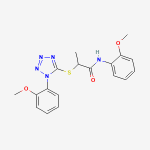 N-(2-methoxyphenyl)-2-{[1-(2-methoxyphenyl)-1H-tetrazol-5-yl]sulfanyl}propanamide