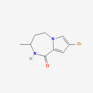 molecular formula C9H11BrN2O B2998544 8-Bromo-3-methyl-2,3,4,5-tetrahydropyrrolo[1,2-a][1,4]diazepin-1-one CAS No. 1864878-16-9