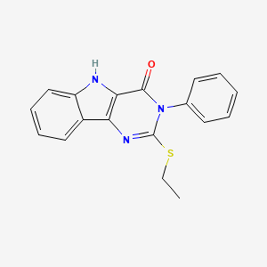 2-ethylsulfanyl-3-phenyl-5H-pyrimido[5,4-b]indol-4-one
