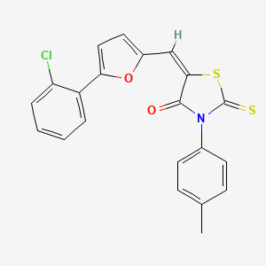 (E)-5-((5-(2-chlorophenyl)furan-2-yl)methylene)-2-thioxo-3-(p-tolyl)thiazolidin-4-one