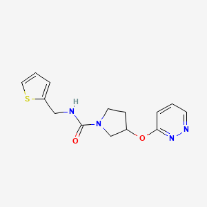 3-(pyridazin-3-yloxy)-N-(thiophen-2-ylmethyl)pyrrolidine-1-carboxamide
