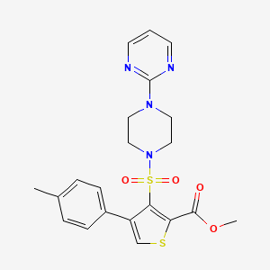 Methyl 4-(4-methylphenyl)-3-[(4-pyrimidin-2-ylpiperazin-1-yl)sulfonyl]thiophene-2-carboxylate