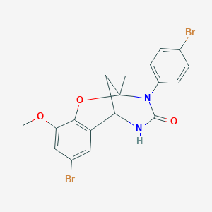 8-bromo-3-(4-bromophenyl)-10-methoxy-2-methyl-5,6-dihydro-2H-2,6-methanobenzo[g][1,3,5]oxadiazocin-4(3H)-one