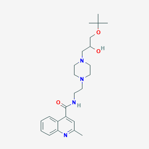 N-(2-(4-(3-(tert-butoxy)-2-hydroxypropyl)piperazin-1-yl)ethyl)-2-methylquinoline-4-carboxamide