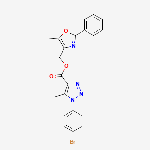 (5-methyl-2-phenyloxazol-4-yl)methyl 1-(4-bromophenyl)-5-methyl-1H-1,2,3-triazole-4-carboxylate