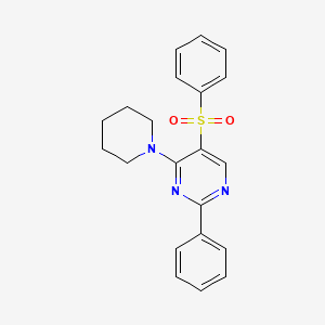 2-Phenyl-5-(phenylsulfonyl)-4-piperidinopyrimidine