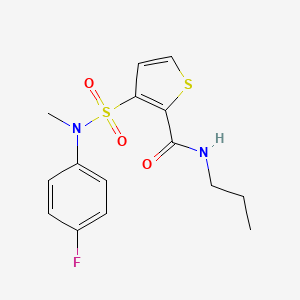 3-{[(4-fluorophenyl)(methyl)amino]sulfonyl}-N-propylthiophene-2-carboxamide