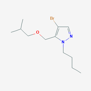 molecular formula C12H21BrN2O B2998585 4-bromo-1-butyl-5-(isobutoxymethyl)-1H-pyrazole CAS No. 1855946-72-3