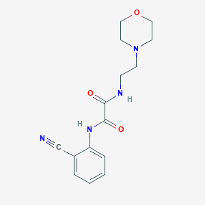 molecular formula C15H18N4O3 B2998586 N'-(2-cyanophenyl)-N-(2-morpholin-4-ylethyl)oxamide CAS No. 898349-86-5