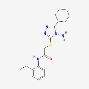 2-[(4-amino-5-cyclohexyl-1,2,4-triazol-3-yl)sulfanyl]-N-(2-ethylphenyl)acetamide