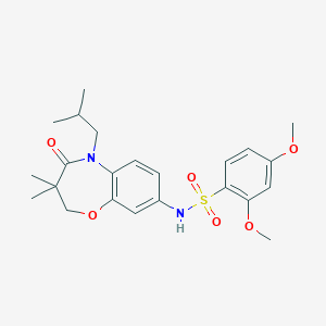 N-(5-isobutyl-3,3-dimethyl-4-oxo-2,3,4,5-tetrahydrobenzo[b][1,4]oxazepin-8-yl)-2,4-dimethoxybenzenesulfonamide