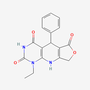 1-ethyl-5-phenyl-5,9-dihydrofuro[3',4':5,6]pyrido[2,3-d]pyrimidine-2,4,6(1H,3H,8H)-trione