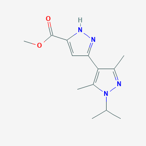 molecular formula C13H18N4O2 B2998633 methyl 3',5'-dimethyl-1'-(propan-2-yl)-1H,1'H-3,4'-bipyrazole-5-carboxylate CAS No. 1312164-23-0