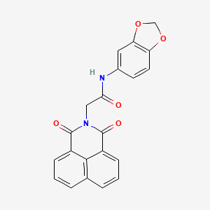 molecular formula C21H14N2O5 B2998636 N-(1,3-benzodioxol-5-yl)-2-(1,3-dioxobenzo[de]isoquinolin-2-yl)acetamide CAS No. 433701-52-1
