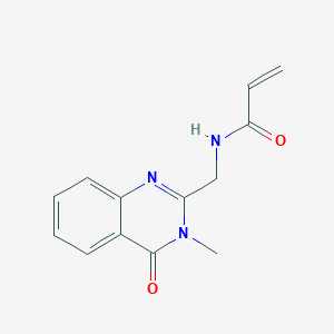 molecular formula C13H13N3O2 B2998644 N-[(3-Methyl-4-oxoquinazolin-2-yl)methyl]prop-2-enamide CAS No. 2176843-77-7