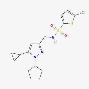 5-chloro-N-((1-cyclopentyl-5-cyclopropyl-1H-pyrazol-3-yl)methyl)thiophene-2-sulfonamide