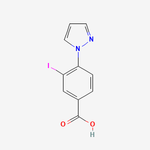 molecular formula C10H7IN2O2 B2998663 3-Iodo-4-(1h-pyrazol-1-yl)benzoic acid CAS No. 1800488-76-9